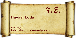 Havas Edda névjegykártya